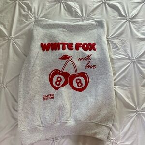 White Fox Boutique Grey Marle Hoodie Limited Edition